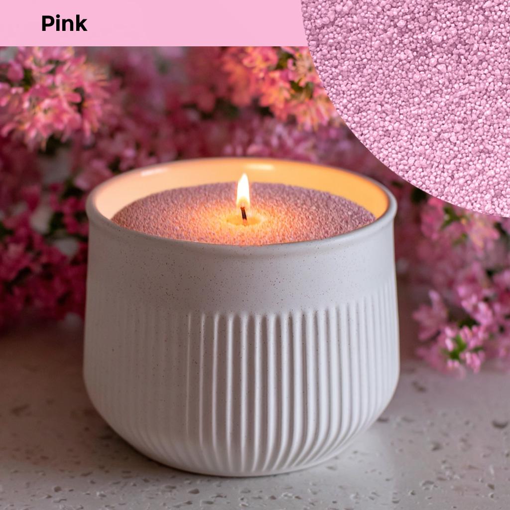 18oz Pearled Candle Unscented-Colored
