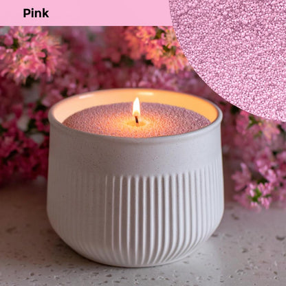 18oz Pearled Candle Unscented-Colored