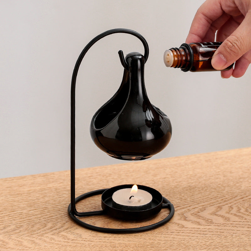 Black Hanging Candle Lantern