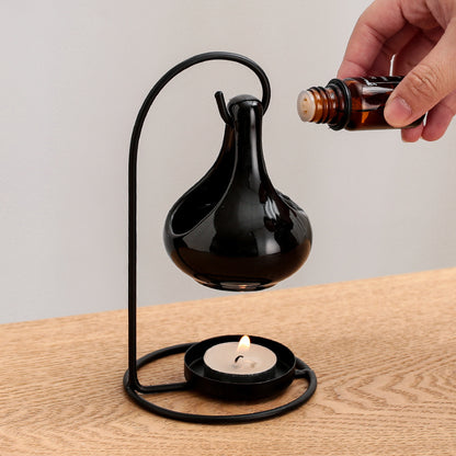 Black Hanging Candle Lantern