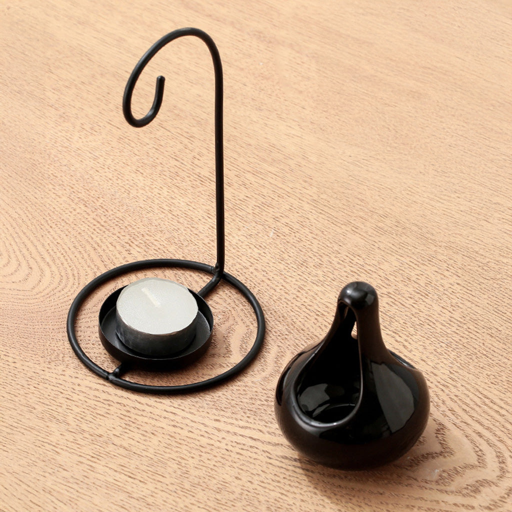 Black Hanging Candle Lantern