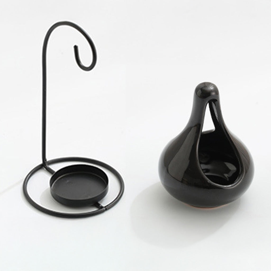 Black Hanging Candle Lantern
