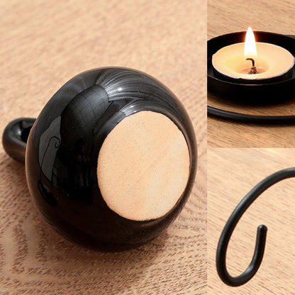 Black Hanging Candle Lantern