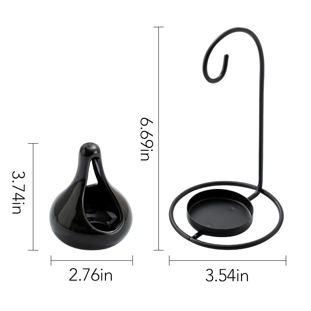 Black Hanging Candle Lantern