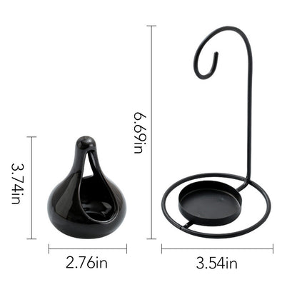 Black Hanging Candle Lantern