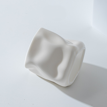 White Ceramic Candle Container